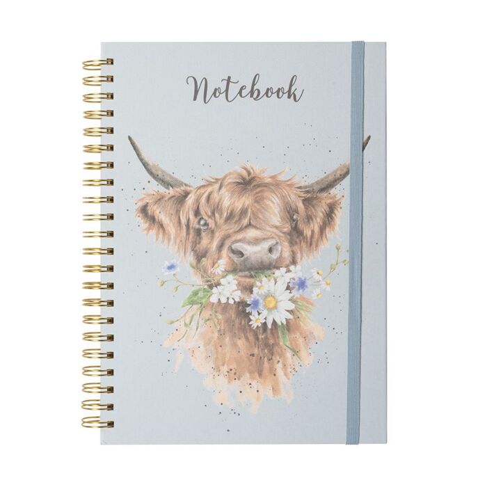 Wrendale Designs 'Daisy Coo' Highland Cow A4 Notebook